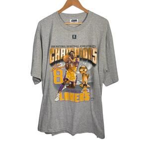 Csa Kobe Bryant Graphic 2001 Championship T-Shirt Xl Nba Lakers Grey Nwt